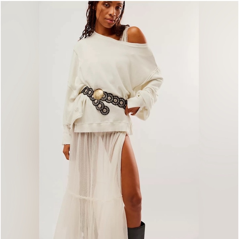 FREE PEOPLE | NWOT We The Free Camden Sweatshirt in Grey Opal